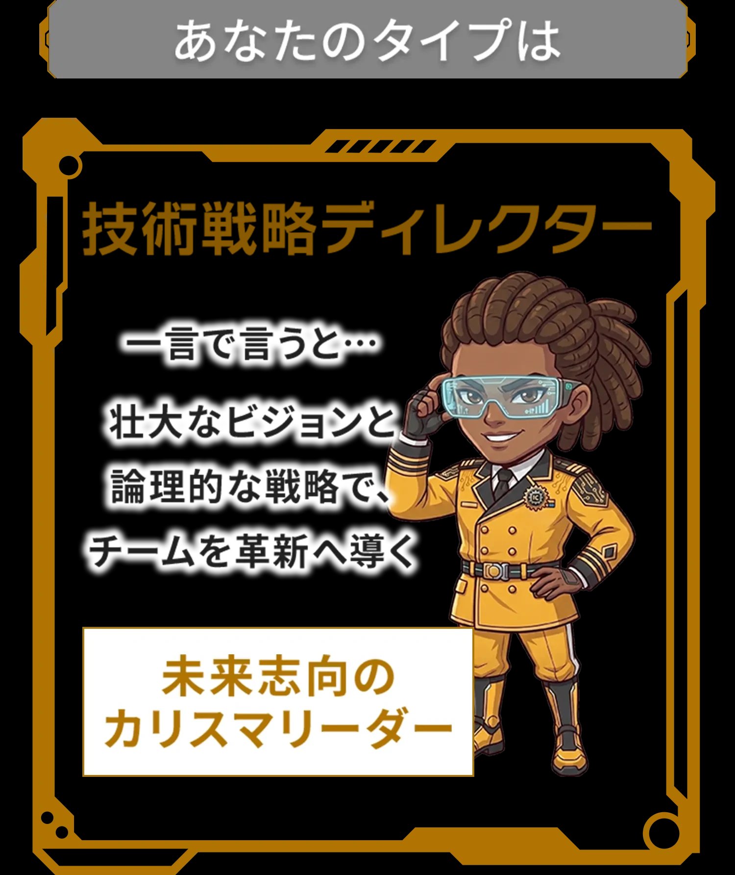 16タイプ診断ドレープ 各シーズン　16枚 技術戦略ディレクター』TEPO診断タイプF｜理系学生向け16タイプ性格